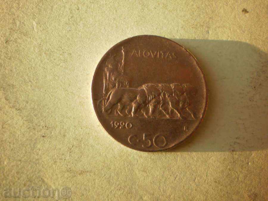 Аукцион 50  центесими  1920  Италия