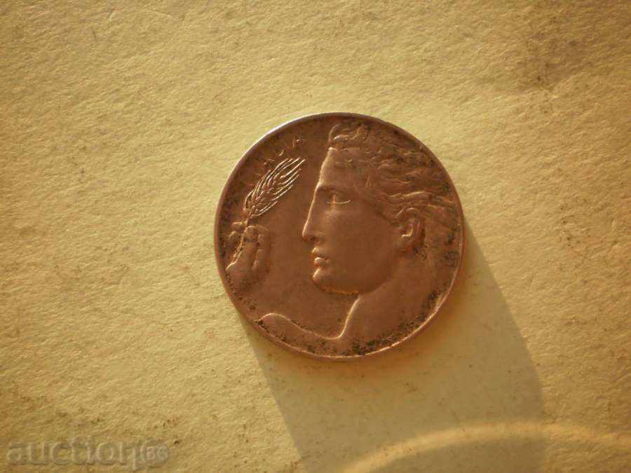 20  центесими  1921  Италия с цена € 3.07 | 6.00 лв.