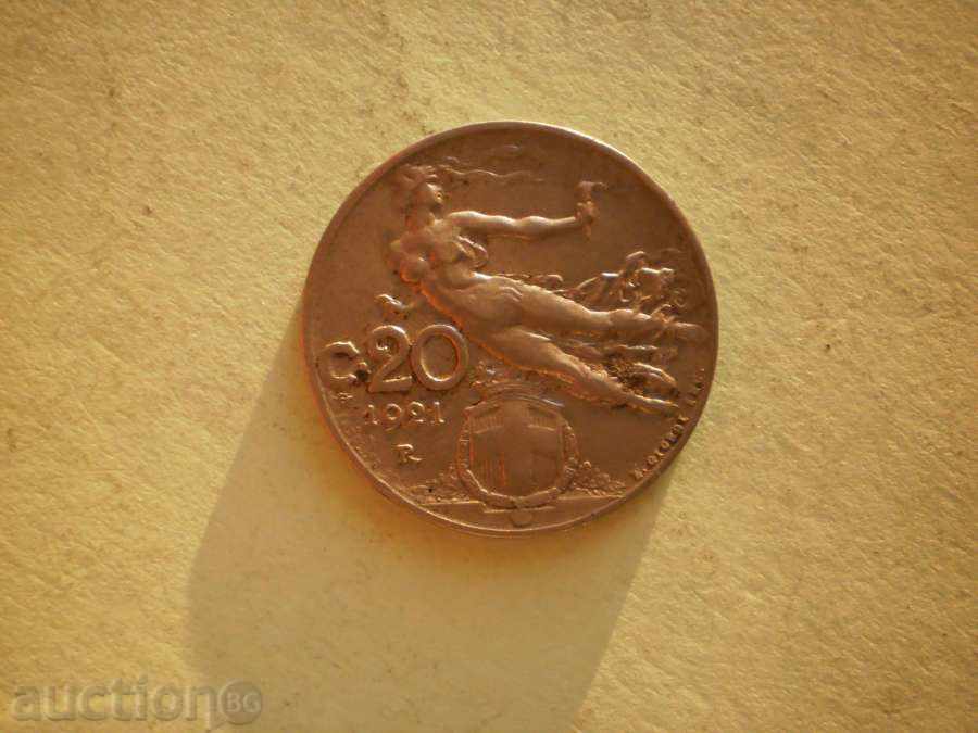 20 cents 1921 Italy