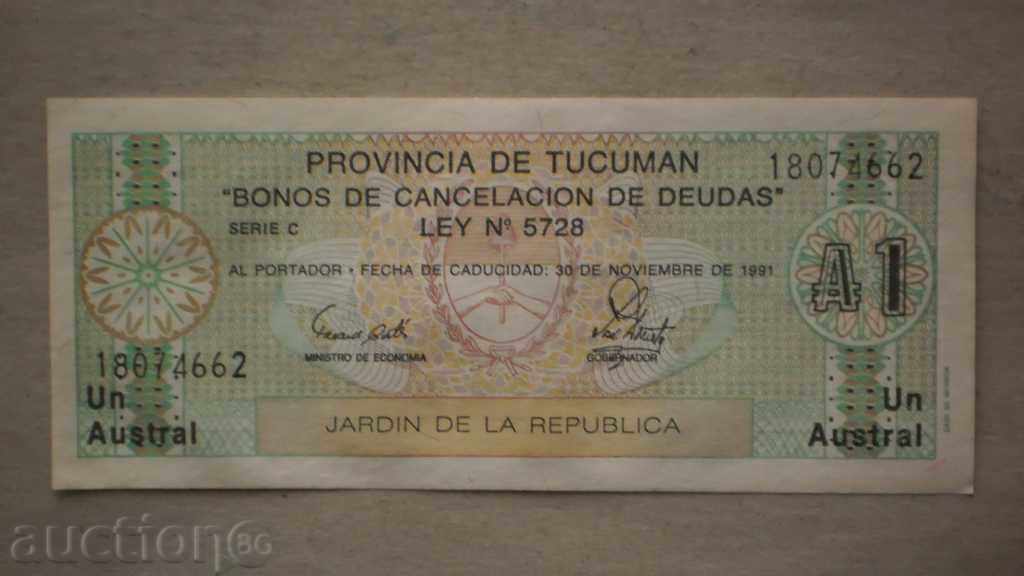 6. № 1 Austria 1991 provincia Tucuman - Argentina