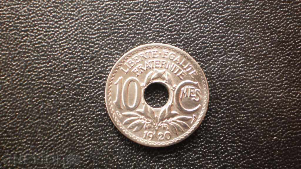 ♏ 18. 10 centime 1920 FRANTA