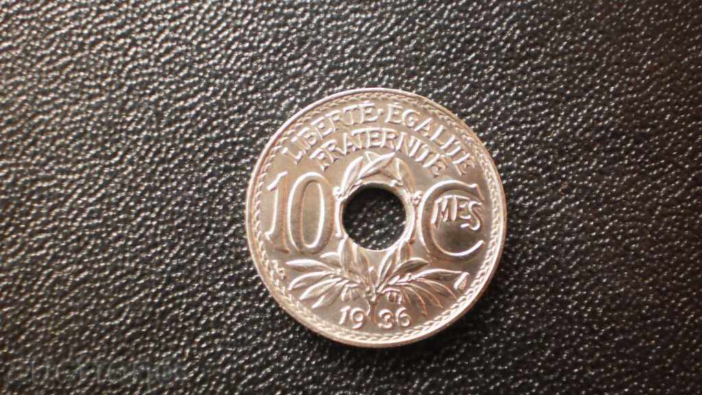 ♏ 24. 10 centimes 1936 ΓΑΛΛΙΑ