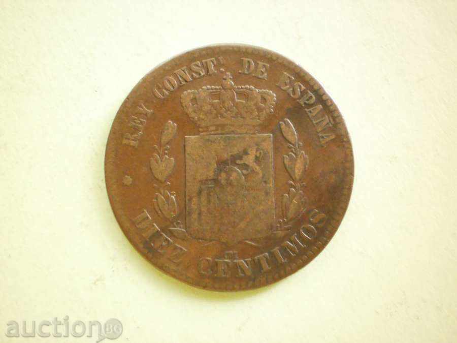 10 tsentimo 1879 Spania cu preț € 3.07 | 6.00 BGN 10 tsentimo 1879 Spania cu preț € 3.07 | 6.00 BGN