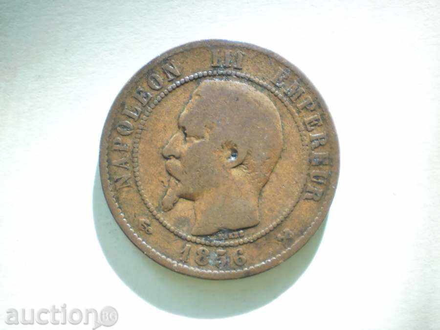 10 centime 1856 Franța cu preț € 5.11 | 9.99 BGN
