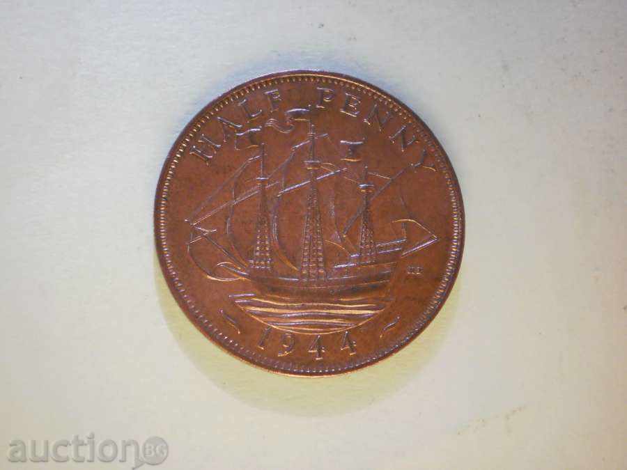 Half Penny 1944 United Kingdom