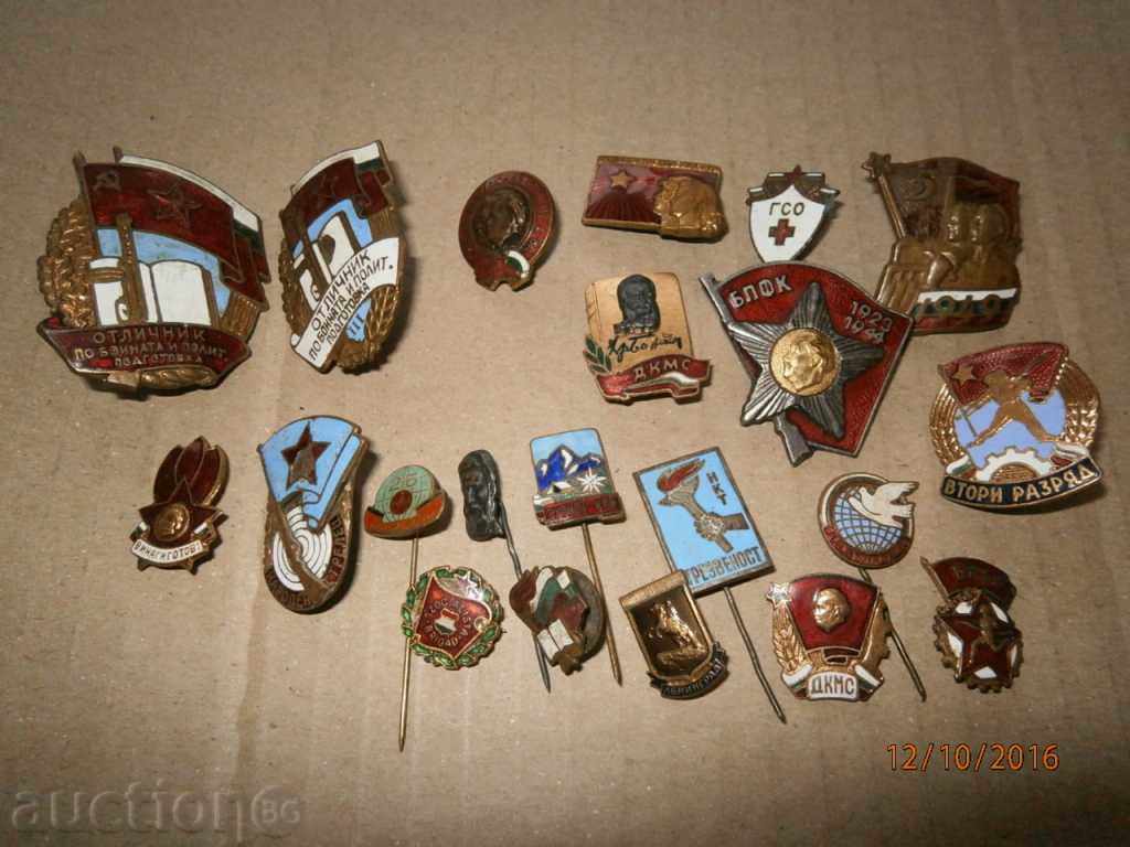 LOT badges enamelled bronze screw with price 85.00 BGN | € 43.46 LOT badges enamelled bronze screw with price 85.00 BGN | € 43.46