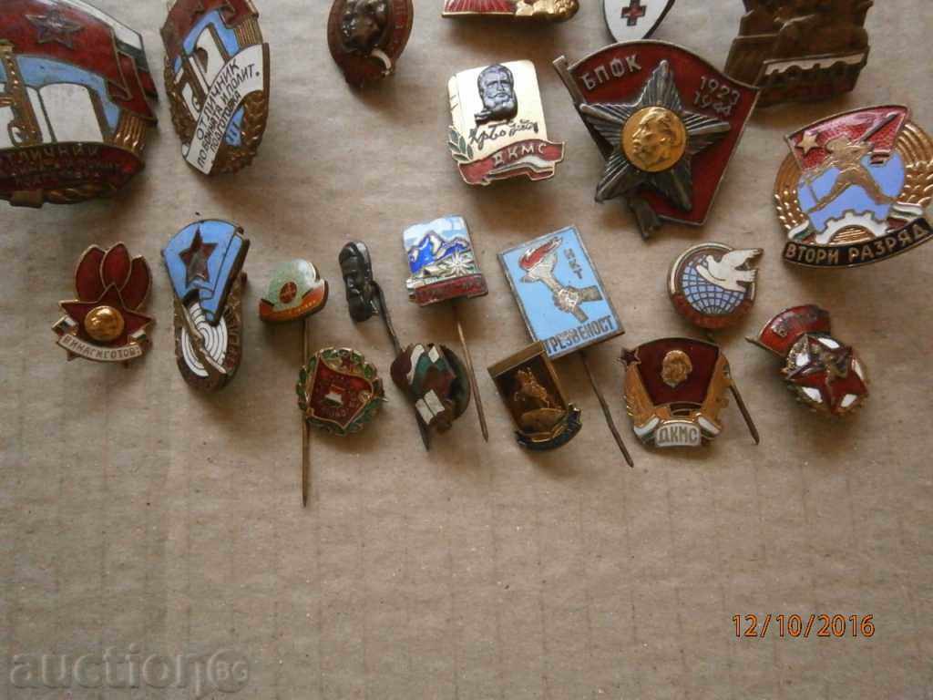 LOT badges enamelled bronze screw - 6 LOT badges enamelled bronze screw - 6