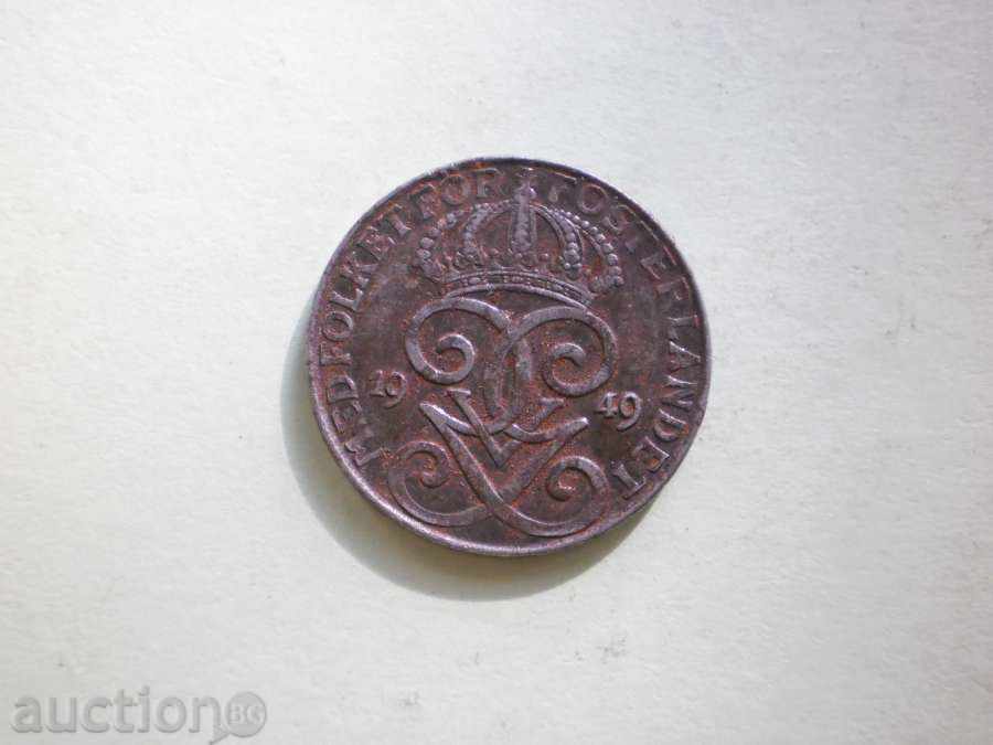 2 öre 1949 Σουηδία με τιμή € 2.56 | 5.01 BGN