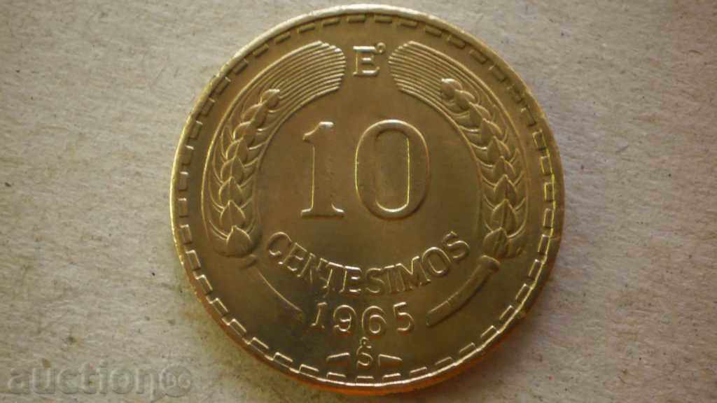 Copper Coin 10 centesimos 1965 CHILE with price € 2.56 | 5.01 BGN Copper Coin 10 centesimos 1965 CHILE with price € 2.56 | 5.01 BGN