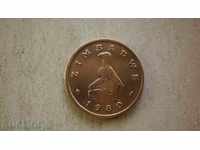 Copper Coin 1 CENT 1980 ZIMBABWE