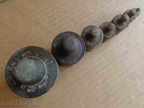 Lot weighing scales, scales, control weight, exaggeration with price 99.00 BGN | € 50.62