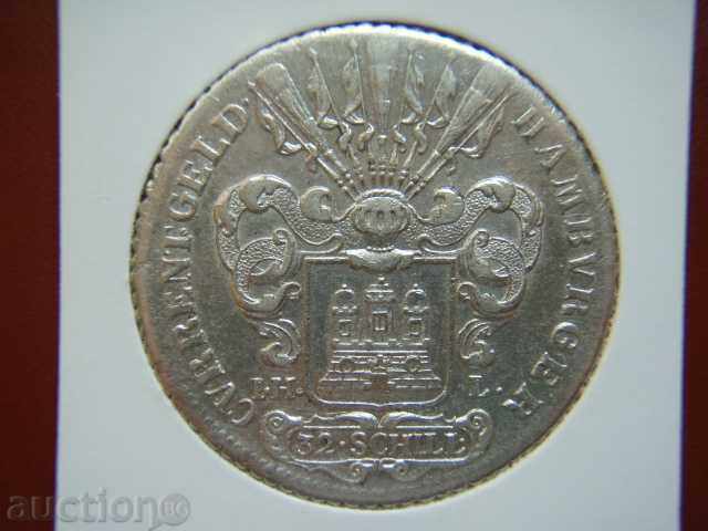 32 Schilling (2 mărci) 1755 Hamburg (Statele Germane) - XF