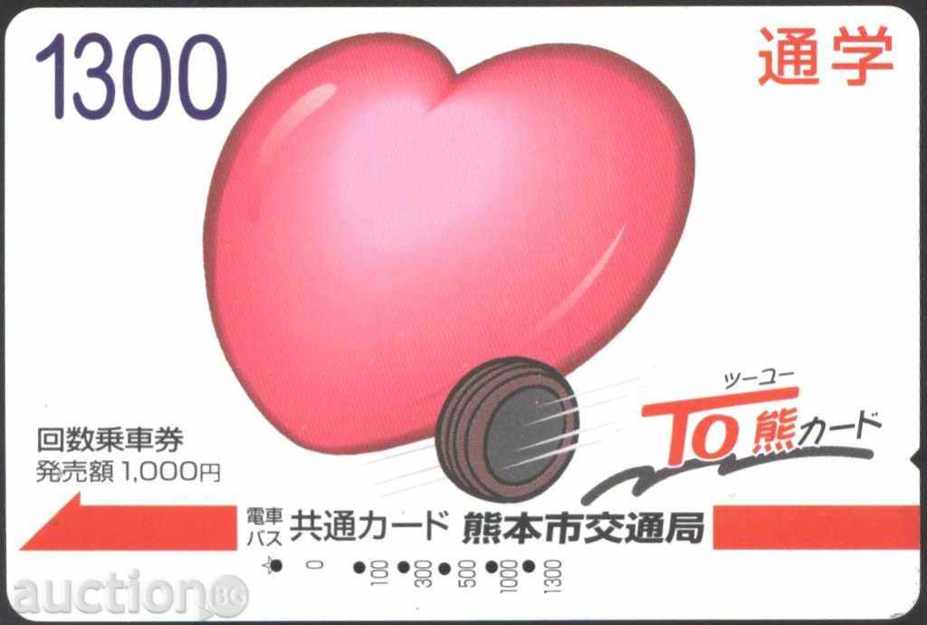 Transport (Hep) Card Heart from Japan TC7