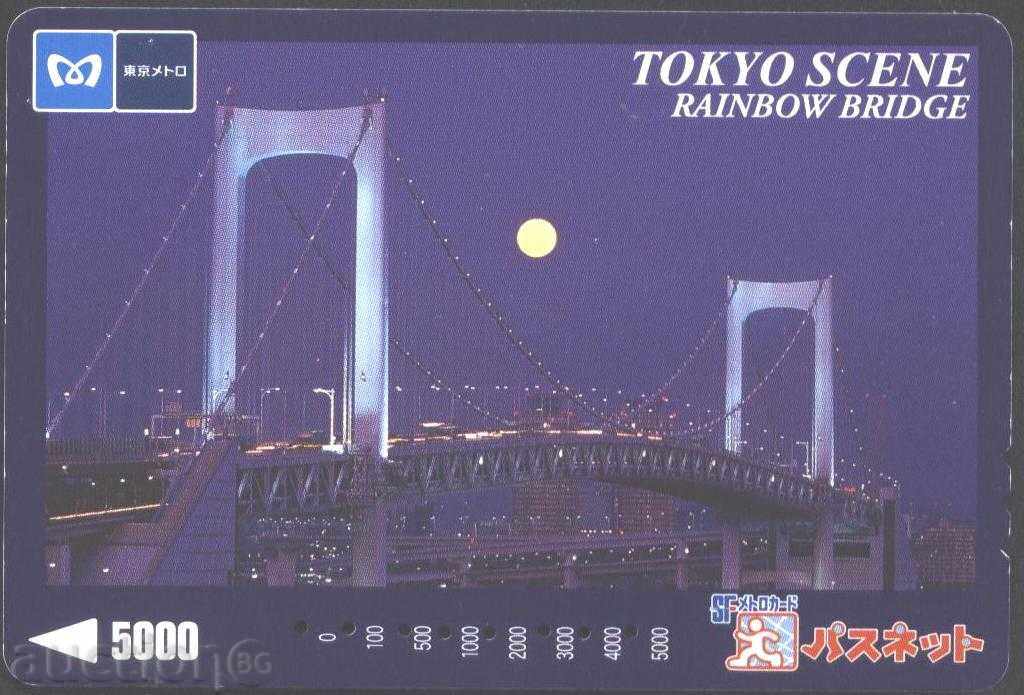 Transport (cale ferată) carte de pod Tokyo Japonia TK8