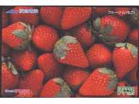 Transportation (Railroad) Card Flora Strawberries from Japan TC9