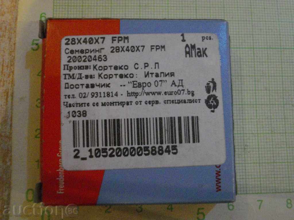 Seals "CORTECO - 28 x 40 x 7 FPM" kit - 5 Seals "CORTECO - 28 x 40 x 7 FPM" kit - 5