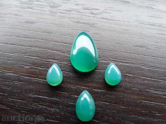 natural chalcedon - 4 drops of a caps set - set with price 145.00 BGN | € 74.14 natural chalcedon - 4 drops of a caps set - set with price 145.00 BGN | € 74.14