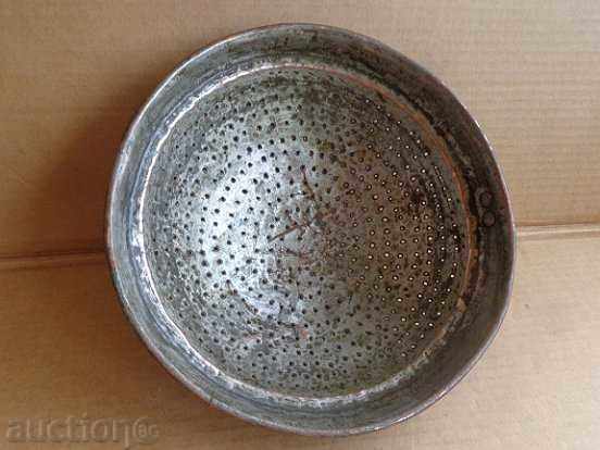 Χάλκινο τρυπητό πιάτο Χάλκινο εβραϊκό δώρο Leon A Suzy 1932 - 5 Χάλκινο τρυπητό πιάτο Χάλκινο εβραϊκό δώρο Leon A Suzy 1932 - 5