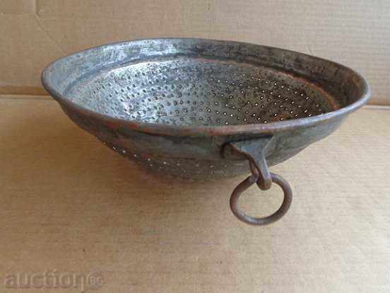 Copper Dish Colander Copper Jewish Gift Leon A Suzy 1932