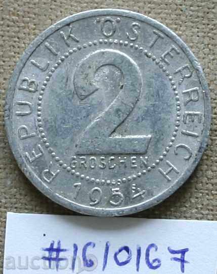 2 penny 1954 Austria