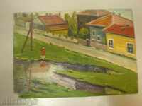 oil painting on cardboard,