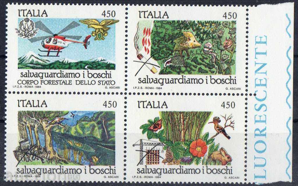 1984. Италия. Защита на природата. Каре.