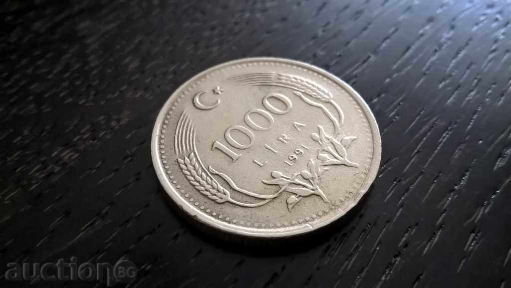 Monede - Turcia - 1000 liras | 1991.