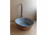 Παλιά κατσαρόλα χαλκού, χαλκού, δίσκος, δοχείο χαλκού