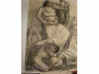 Ζωγραφική με κάρβουνο.