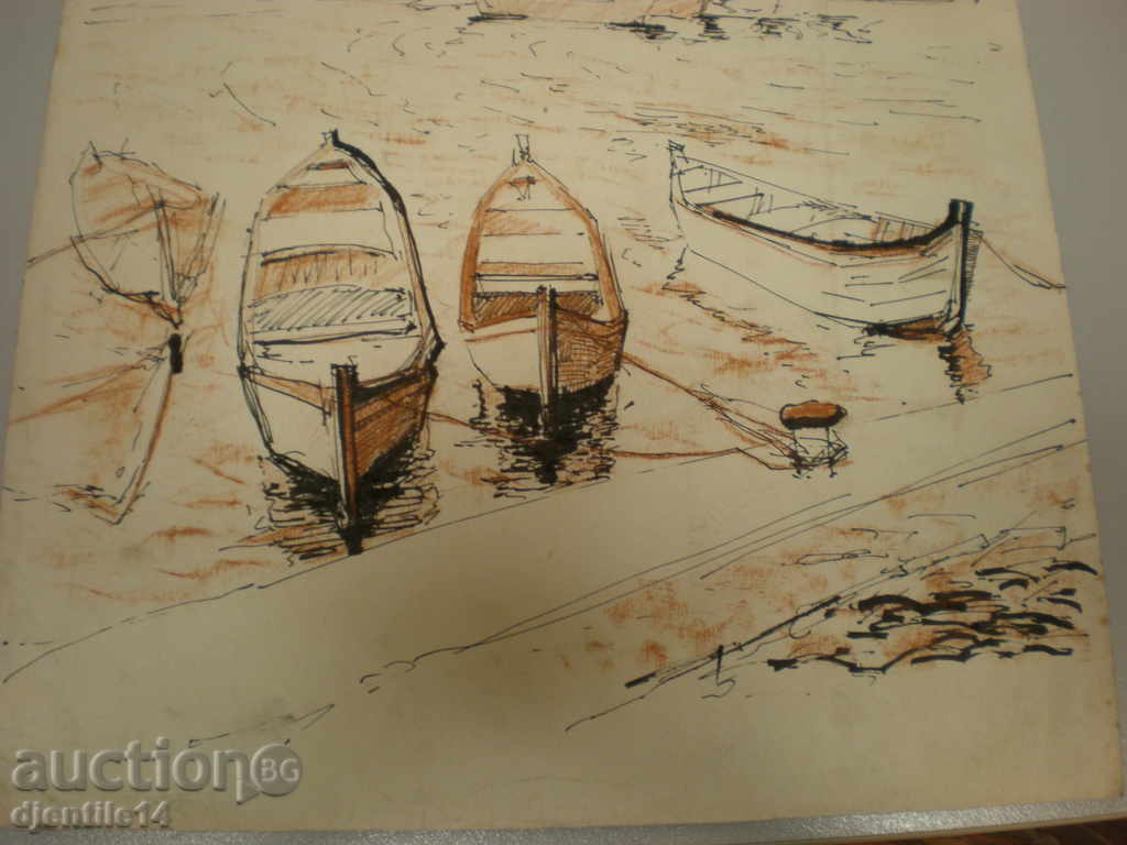 painting - ink and pastel. with price 40.00 BGN | € 20.45 painting - ink and pastel. with price 40.00 BGN | € 20.45