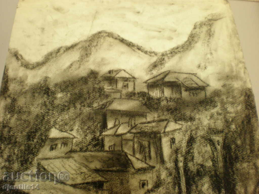 Pictura pe cărbune. cu preț € 20.00 | 39.12 BGN