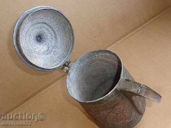 Ottoman hibiscus jug with cannula baker copper bowl pot teapot - 5 Ottoman hibiscus jug with cannula baker copper bowl pot teapot - 5