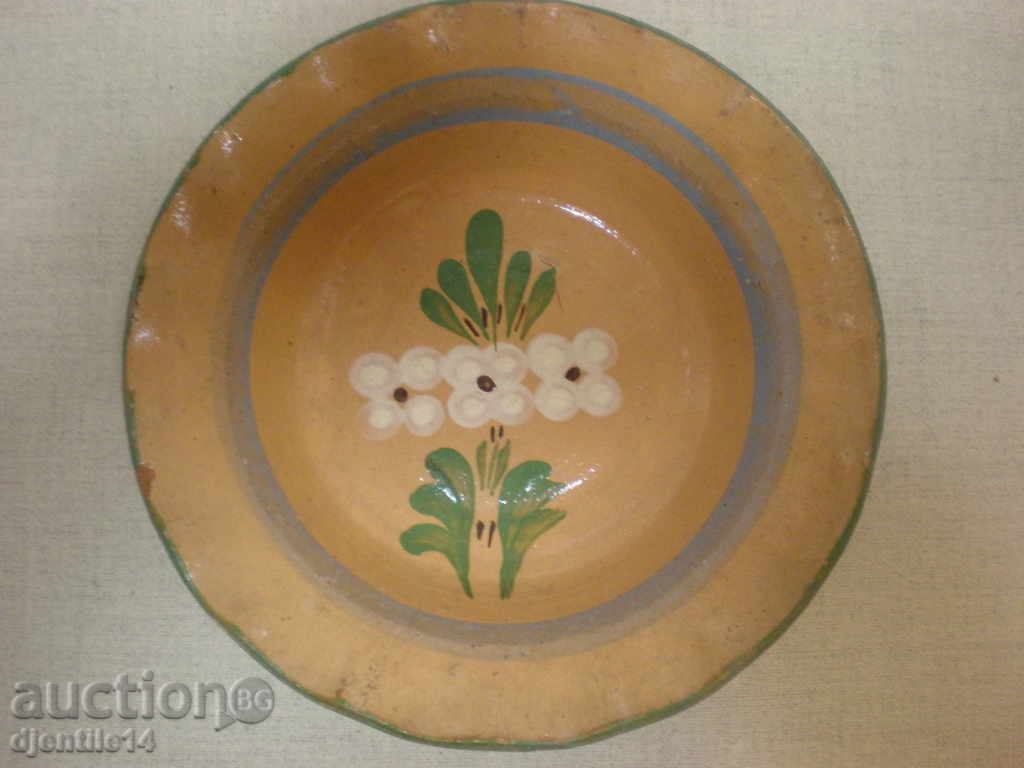 painted ceramic plate from the 1930s