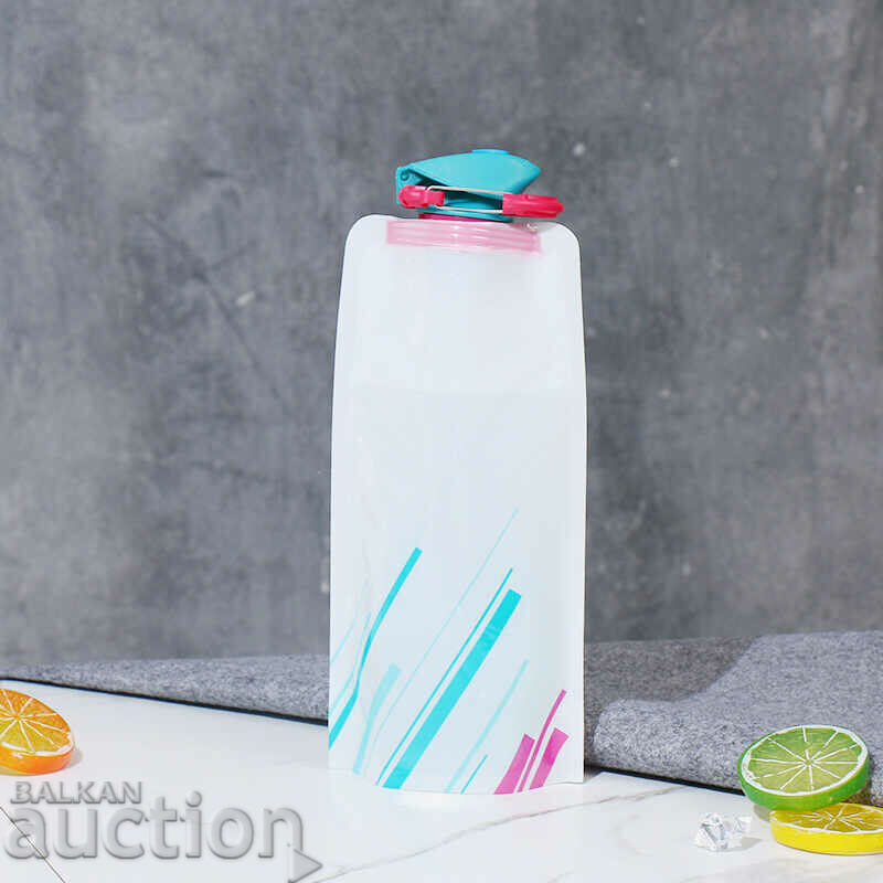 Licitație sticla de apa rabatabili - sticle pliante alb