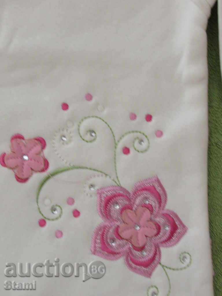 Бял детски блузон с бродерия за момиче размер 116, нов - 7 Бял детски блузон с бродерия за момиче размер 116, нов - 7