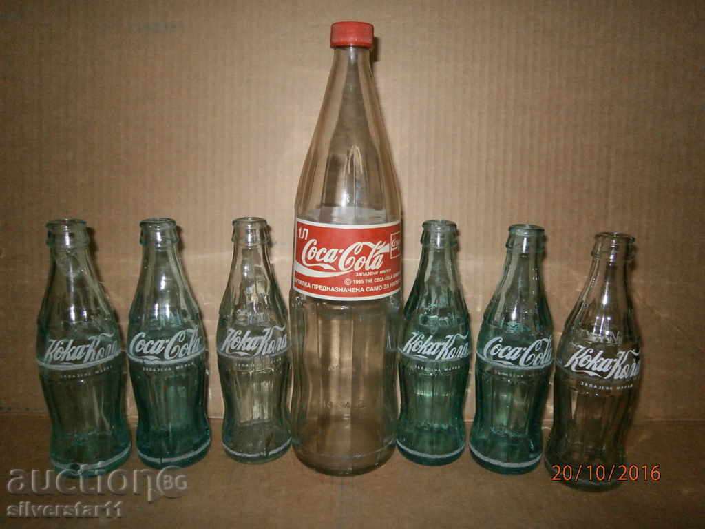 Παρτίδα COCA COLA Coca Cola μπουκάλια κρασί μπουκάλια - 6 Παρτίδα COCA COLA Coca Cola μπουκάλια κρασί μπουκάλια - 6