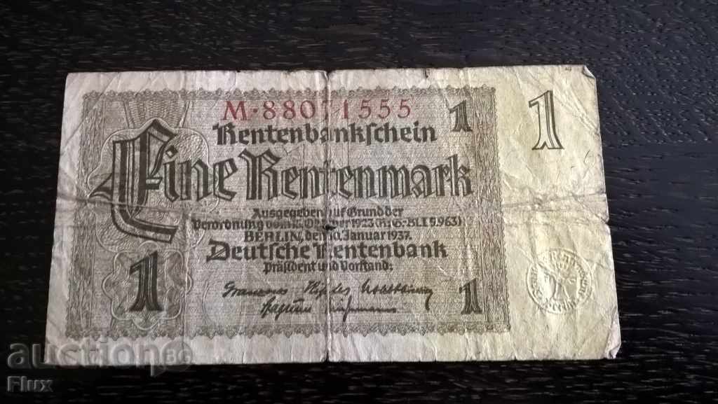 Notă - Germania - 1 mărci | 1937.