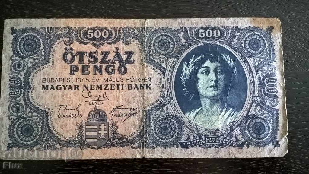 Banknote - Hungary - 500 pengo 1945