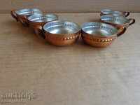 Copper pots cups coffee cup bakery service