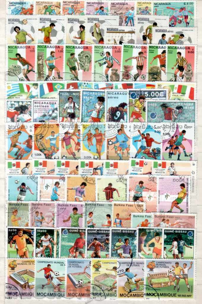 Lot FOOTBALL 14 cards series + 7 blocks sealed/used (O)