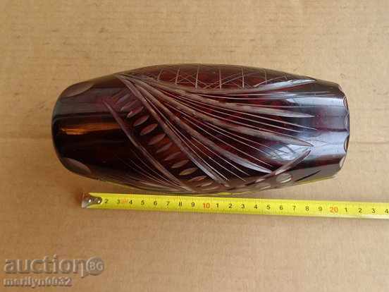 Bohemian crystal vase, glass, Czechoslovakia, USSR with price 119.00 BGN | € 60.84