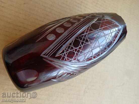 Bohemian crystal vase, glass, Czechoslovakia, USSR - 5