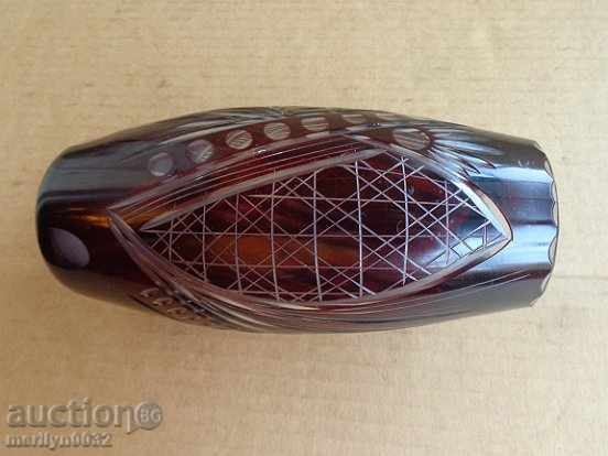 Bohemian crystal vase, glass, Czechoslovakia, USSR - 6