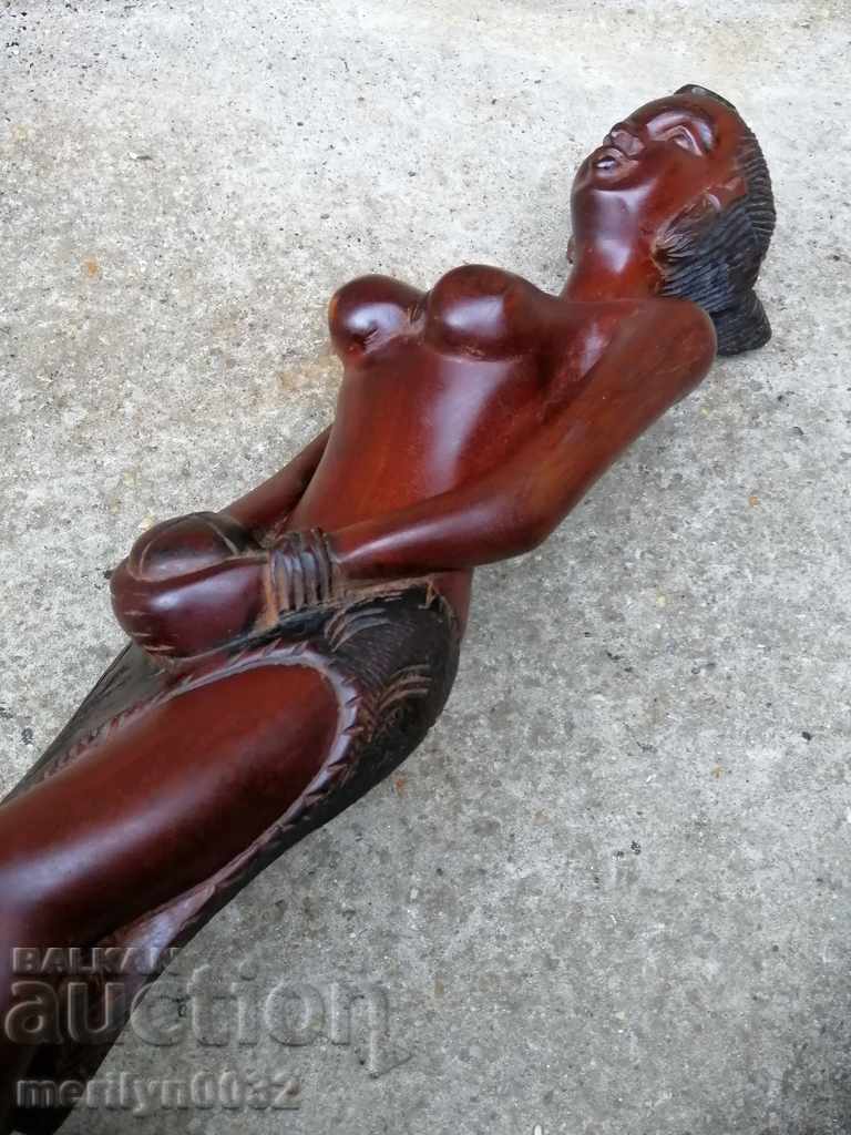 Statue of mahogany, figure, statue, figure, plastic 70 cm - 6 Statue of mahogany, figure, statue, figure, plastic 70 cm - 6