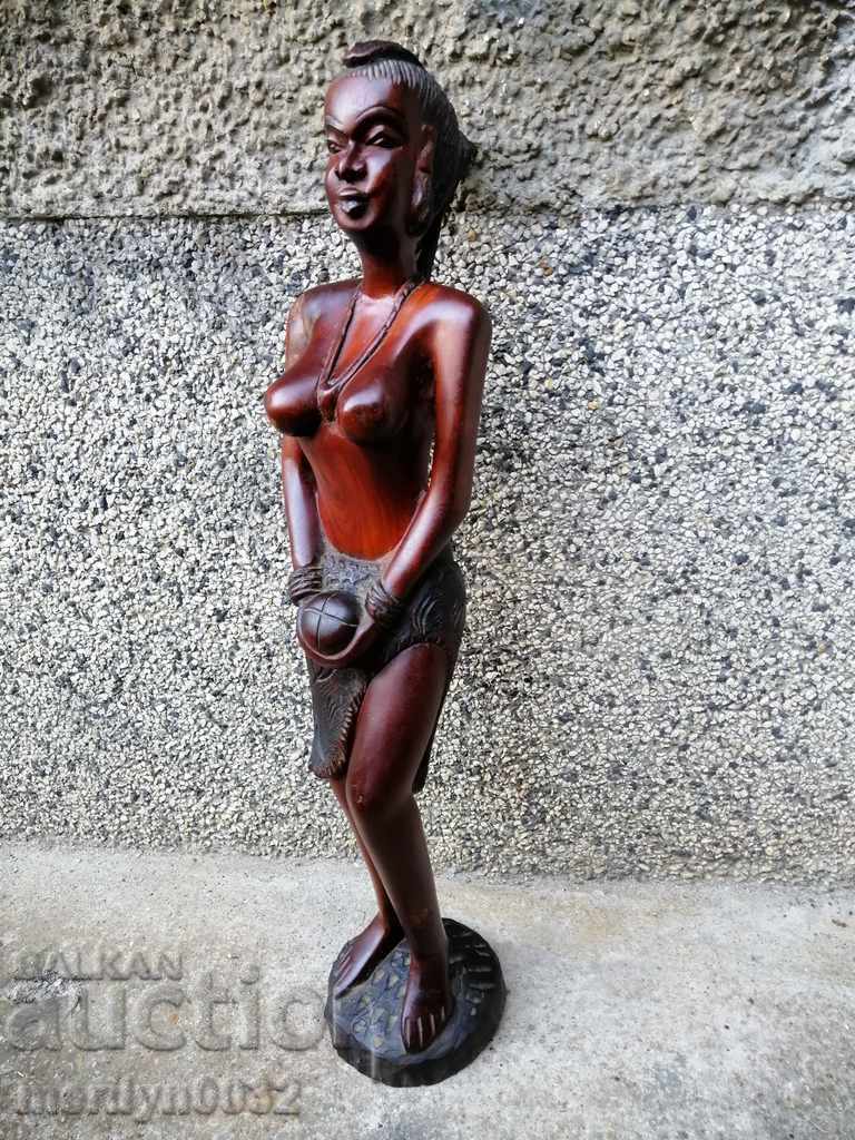 Statue of mahogany, figure, statue, figure, plastic 70 cm