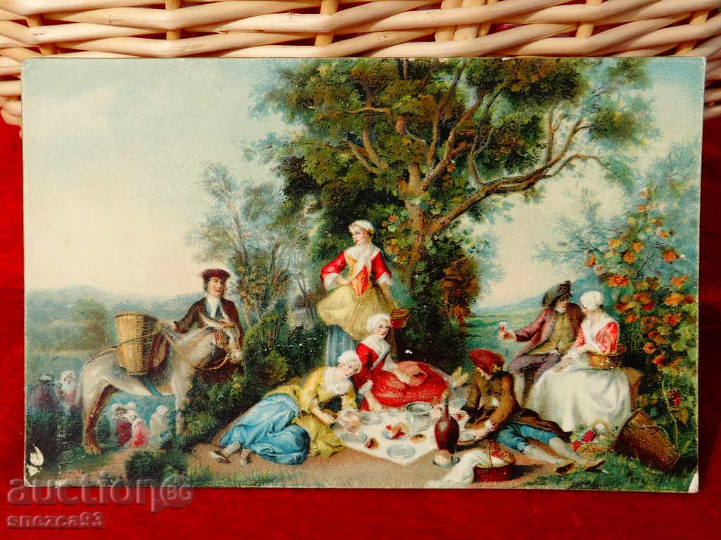 Delivery of Old German painted postcard. Delivery of Old German painted postcard.