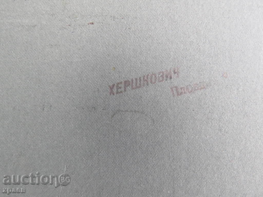 Auction  OLD PHOTO - CARDBOARD - PHOTO HERSHKOVICH - PLOVDIV - 0084
