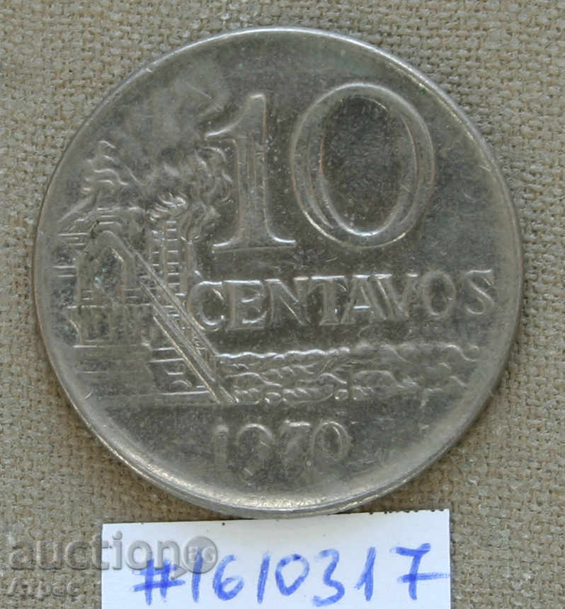 10 cent. 1970 Brazil