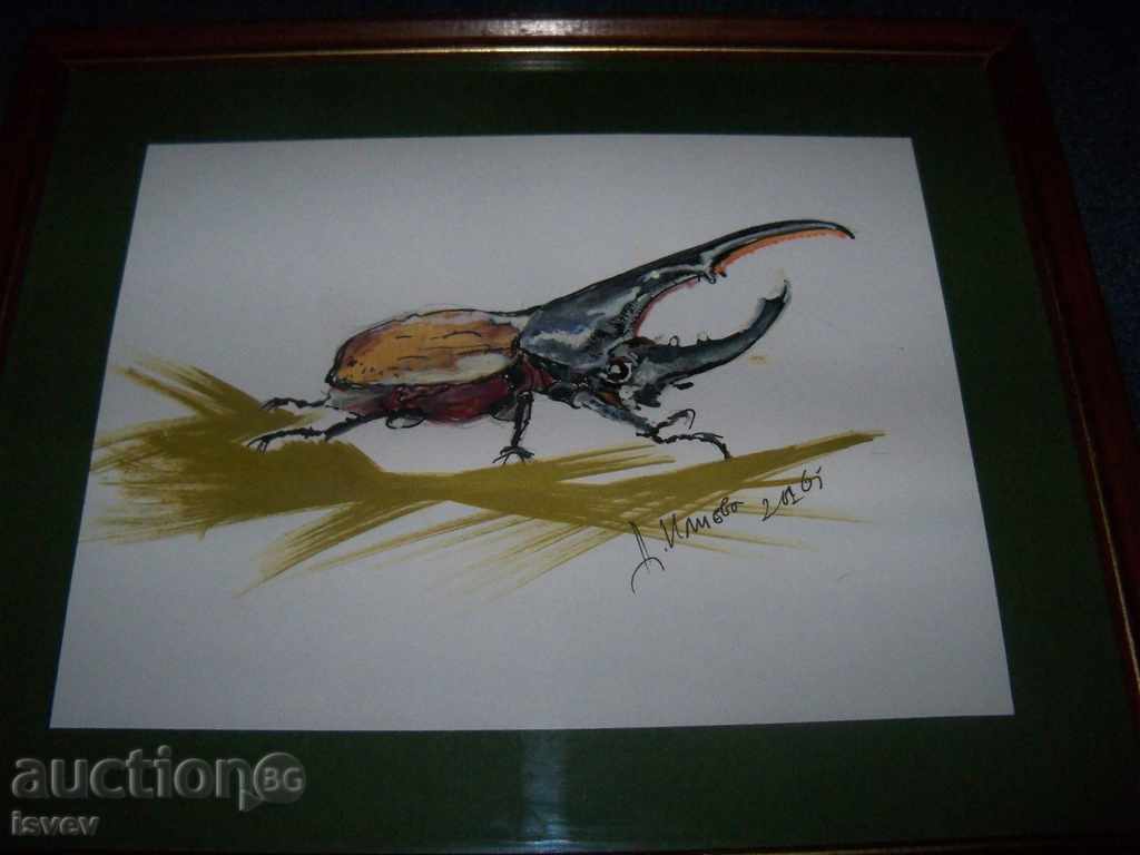 Delivery of "Beetle" painting by the artist Desislava Ilieva. Delivery of "Beetle" painting by the artist Desislava Ilieva.