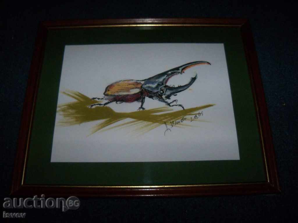 "Beetle" painting by the artist Desislava Ilieva. - 5 "Beetle" painting by the artist Desislava Ilieva. - 5